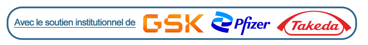 Avec le soutien institutionnel de GSK, Pfizer, et Takeda